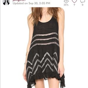 Free people voile and lace trapeze dress